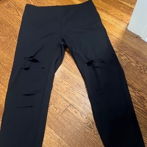 Zyia Black Slash Luxe Hi-Rise 7/8 24